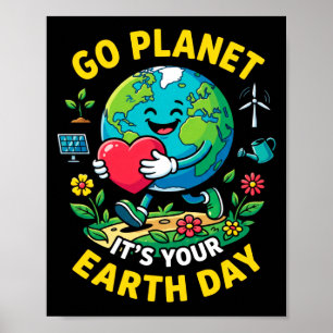 Leuke ga planeet aarde dag hart 2026 natuur besche poster