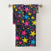 Leuke Galaxy ruimte liefhebbers betegeld patroon Bad Handdoek (Insitu)