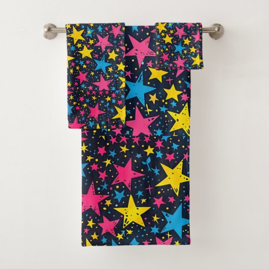 Leuke Galaxy ruimte liefhebbers betegeld patroon Bad Handdoek (Insitu)