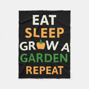 Leuke Game Eet Slaap Kweek Een Tuin Herhaal Gamer  Fleece Deken