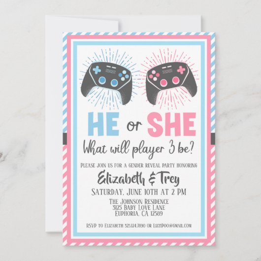 Leuke Gamer Baby Geslacht Onthullen Kaart (Voorkant)