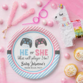 Leuke Gamer Baby Geslacht Onthullen Papieren Bordje (Feest)