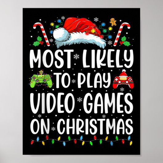 Leuke gamer die het meest waarschijnlijk videospel poster (Voorkant)