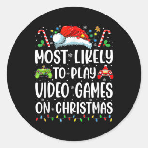 Leuke gamer die het meest waarschijnlijk videospel ronde sticker