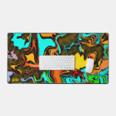 Leuke Gamer Modern Abstract Verdrietig Kleurrijk Bureaumat (Keyboard & Muis)