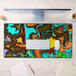 Leuke Gamer Modern Abstract Verdrietig Kleurrijk Bureaumat