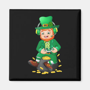 Leuke Gamer St. Patricks Day Videospel Kinderen Ti Magneet