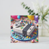 LEUKE GAMERS THEMA KINDEREN VERJAARDAGSTAART KAART (Staand voorkant)