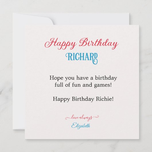 LEUKE GAMERS THEMA KINDEREN VERJAARDAGSTAART KAART (Achterkant)