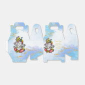 Leuke Ganesha blauw goud Indiase bruiloft gunsten Bedankdoosjes (Uitgevouwen)