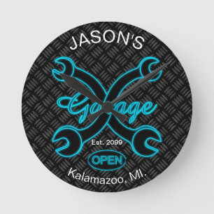 Leuke Garage Wandklok w  S-moersleutels