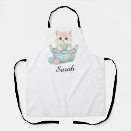 Leuke garen katten schort 