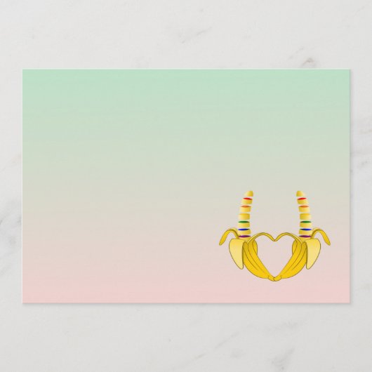 Leuke Gay Banaan Hart Trouwdag (Voorkant)