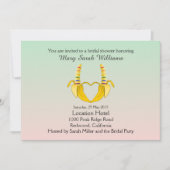 Leuke Gay Banana Hart Bruids Douche Uitnodiging (Voorkant)