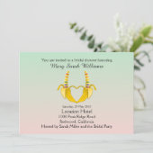 Leuke Gay Banana Hart Bruids Douche Uitnodiging (Staand voorkant)