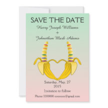 Leuke Gay Banana Heart Wedding Save The Date