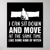 Leuke Geamputeerde Mensen in Rolstoel Handicap Per Poster (Voorkant)