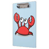Leuke geanimeerde rode krab klembord (Links)