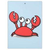 Leuke geanimeerde rode krab klembord (Achterkant)