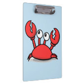 Leuke geanimeerde rode krab klembord (Rechts)