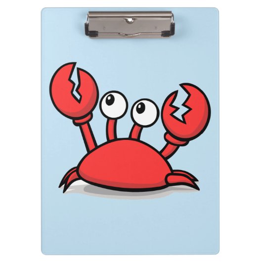 Leuke geanimeerde rode krab klembord (Voorkant)