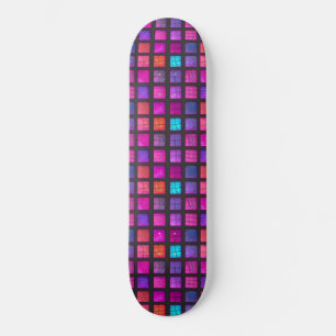 Leuke gebarsten roze mozaïek keramische tegels pat persoonlijk skateboard