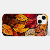 Leuke gebrandschilderde glazen herfstbladeren Case-Mate iPhone case (Achterkant (horizontaal))