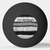 Leuke gebreide zwart-witte strepen pingpongbal (Voorkant)