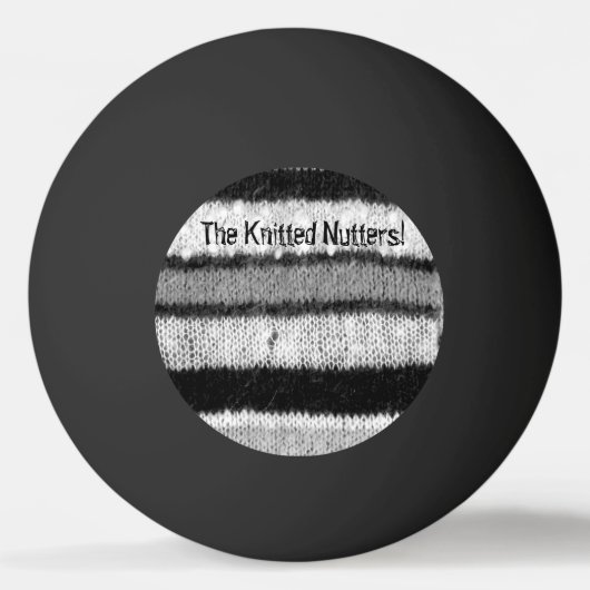 Leuke gebreide zwart-witte strepen pingpongbal (Voorkant)