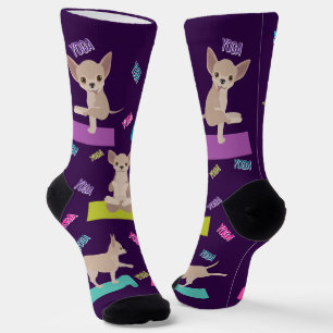 Leuke, gedurfde en heldere yoga Chihuahua Crew Sok
