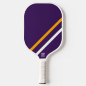 Leuke gedurfde Paarse Gele Witte Hoek Racing Strip Pickleball Paddle (Achterkant)