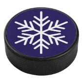 Leuke gedurfde witte Scandinavische sneeuwvlok op  Hockey Puck (3/4)