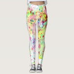 Leuke Geel, Rood, Paarse & Roze Paint Splatter Leggings<br><div class="desc">Deze leggings zijn voorzien van een leuk ontwerp van waterverf verfspatten in tinten geel,  rood,  paarse en roze. Kunstig,  uniek en trendy,  deze leggings zullen zeker een plons maken waar je ze ook draag!</div>