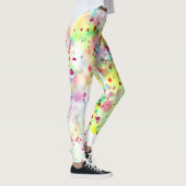 Leuke Geel, Rood, Paarse & Roze Paint Splatter Leggings (Rechts)