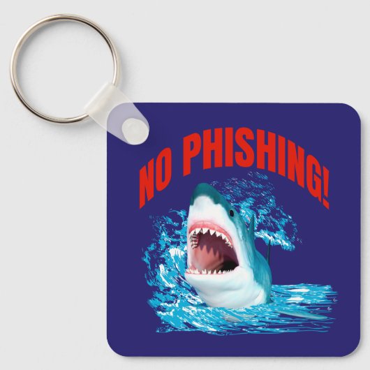 Leuke Geen Phishing Haai Sleutelhanger (Voorkant)