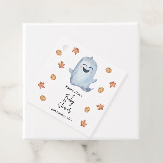 Leuke geest - baby shower bedankjes labels (In situ)