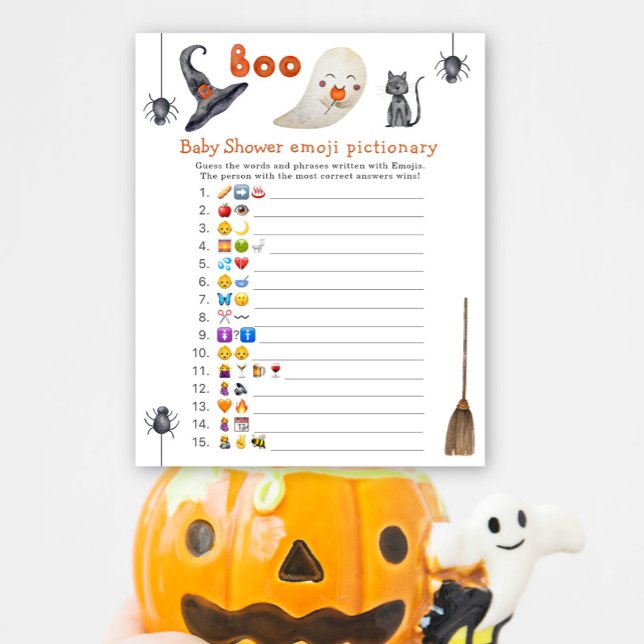 Leuke geest - Emoji afbeelding spel baby shower (Creator heeft geüpload)