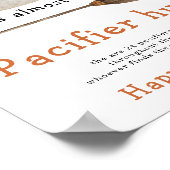 Leuke geest - Fopspeen jacht spel baby shower Poster (Hoek)