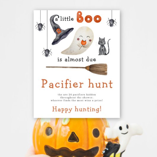 Leuke geest - Fopspeen jacht spel baby shower Poster