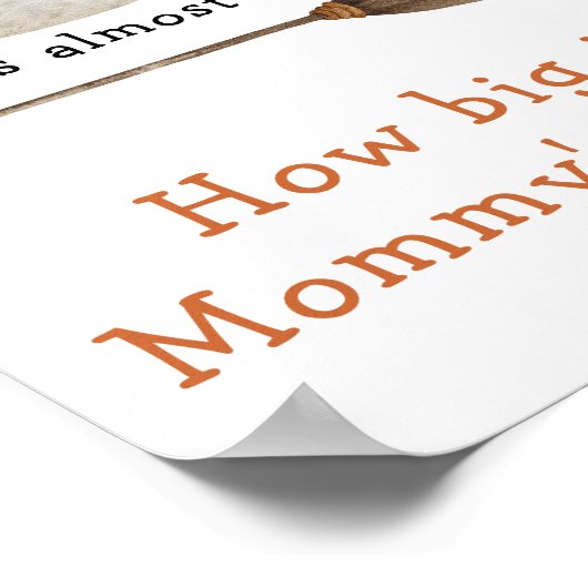 Leuke geest - Hoe groot is mama's buik Poster (Hoek)