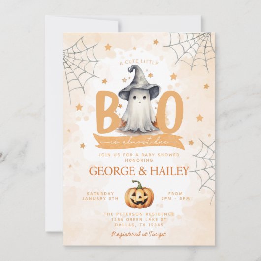 Leuke geest kleine boe is bijna te wijten aan Baby Kaart (Voorkant)