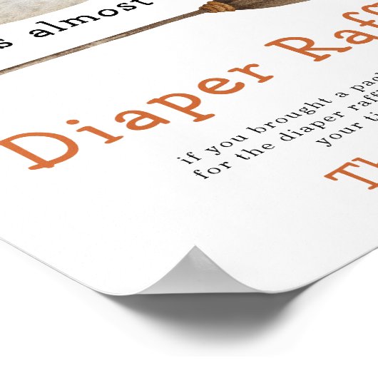 Leuke geest - Luier Raffle spel Poster (Hoek)