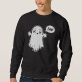 Leuke geest op zoek bang en Gezegde Boo Halloween Trui (Voorkant)