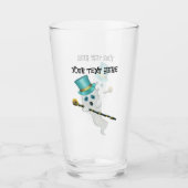 Leuke geest verkleed Top Hat Black Cane Skull Glas (Voorkant)