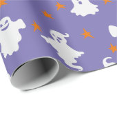 Leuke Geesten en Sterren Patroon Halloween Cadeaupapier (Rol Hoek)