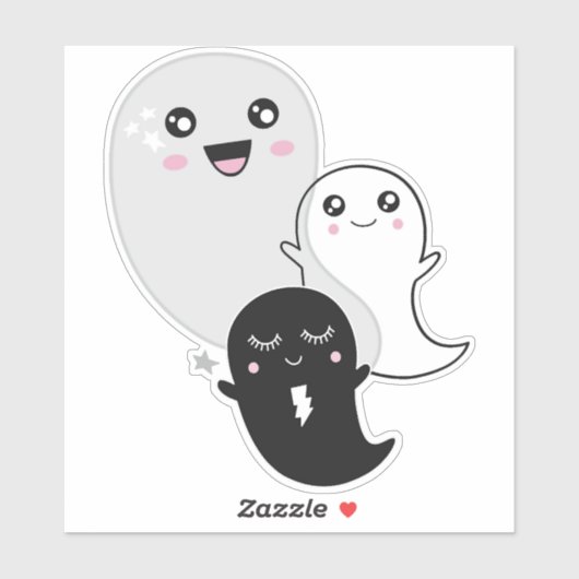 Leuke geesten Halloween Kawaii Sticker (Vel)