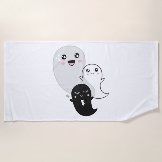 Leuke geesten Halloween Kawaii Strandlaken (Voorkant)