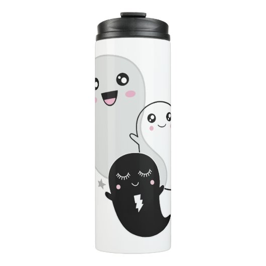 Leuke geesten Halloween Kawaii Thermosbeker (Voorkant)