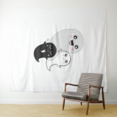 Leuke geesten Halloween Kawaii Wandkleed (In Situ (horizontaal))