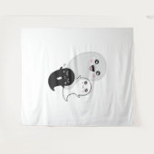 Leuke geesten Halloween Kawaii Wandkleed (Voorkant (horizontaal))